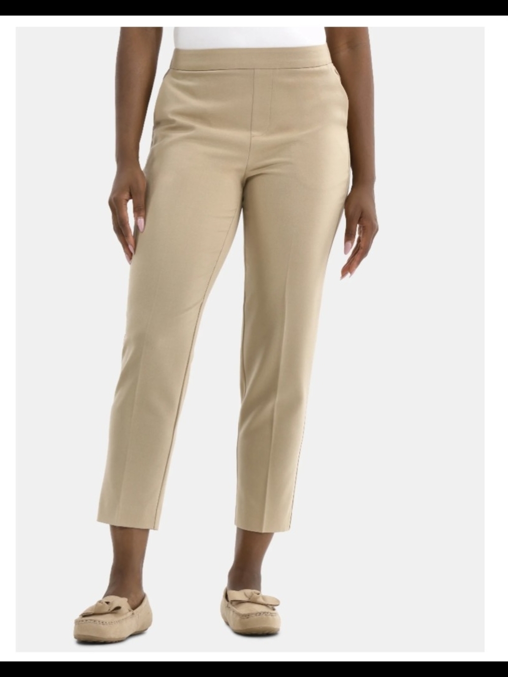 Women's Tailored Crop Pants - Beige